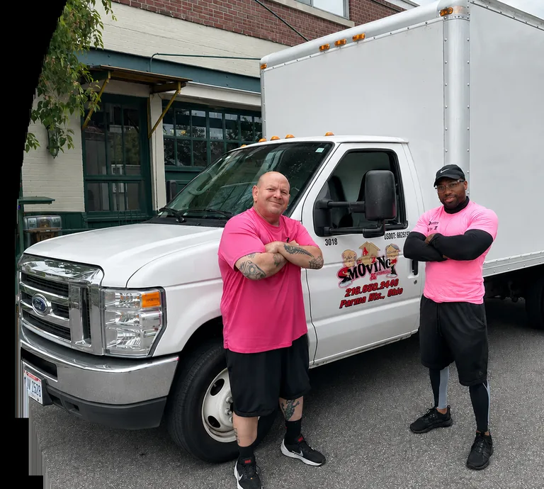 A to Z moving crew beside a company truck